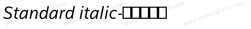 Standard italic字体转换